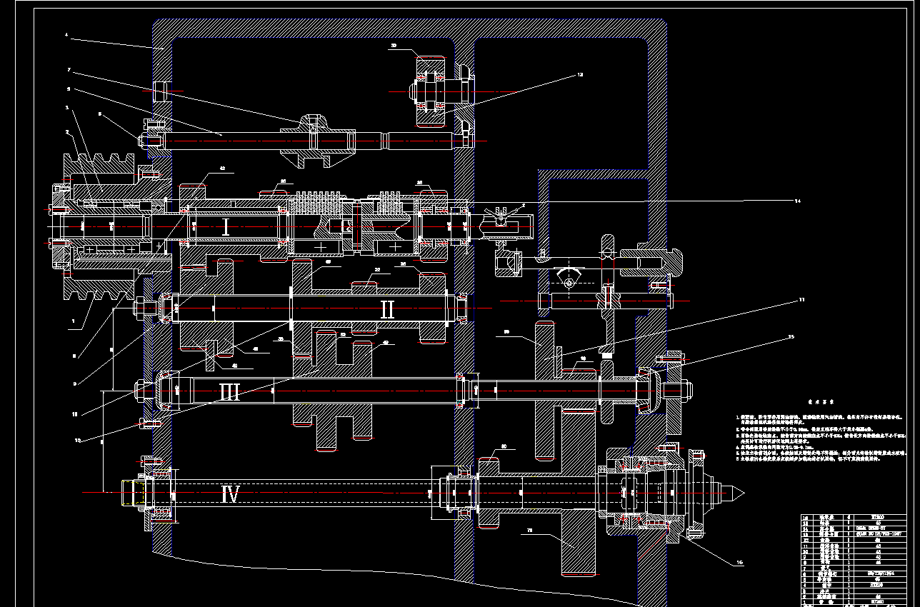 ca6140机床主轴箱的设计2d图机械cad素材