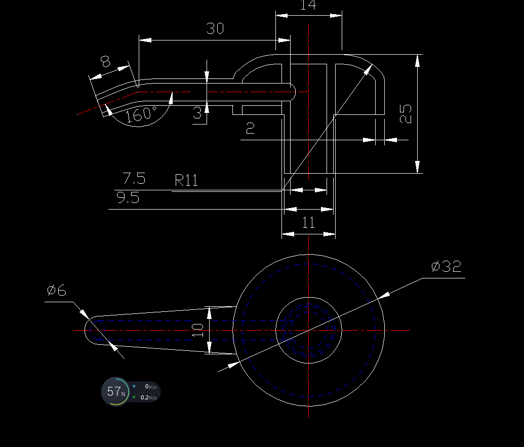 沐浴露喷嘴注塑模设计2D图机械素材