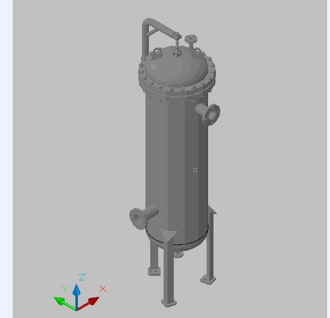 过滤器的设计及三维建模仿真2d图机械cad素材