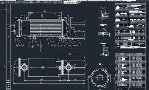 壳管式蒸发器含三维建模设计2D图机械CAD+说明图纸