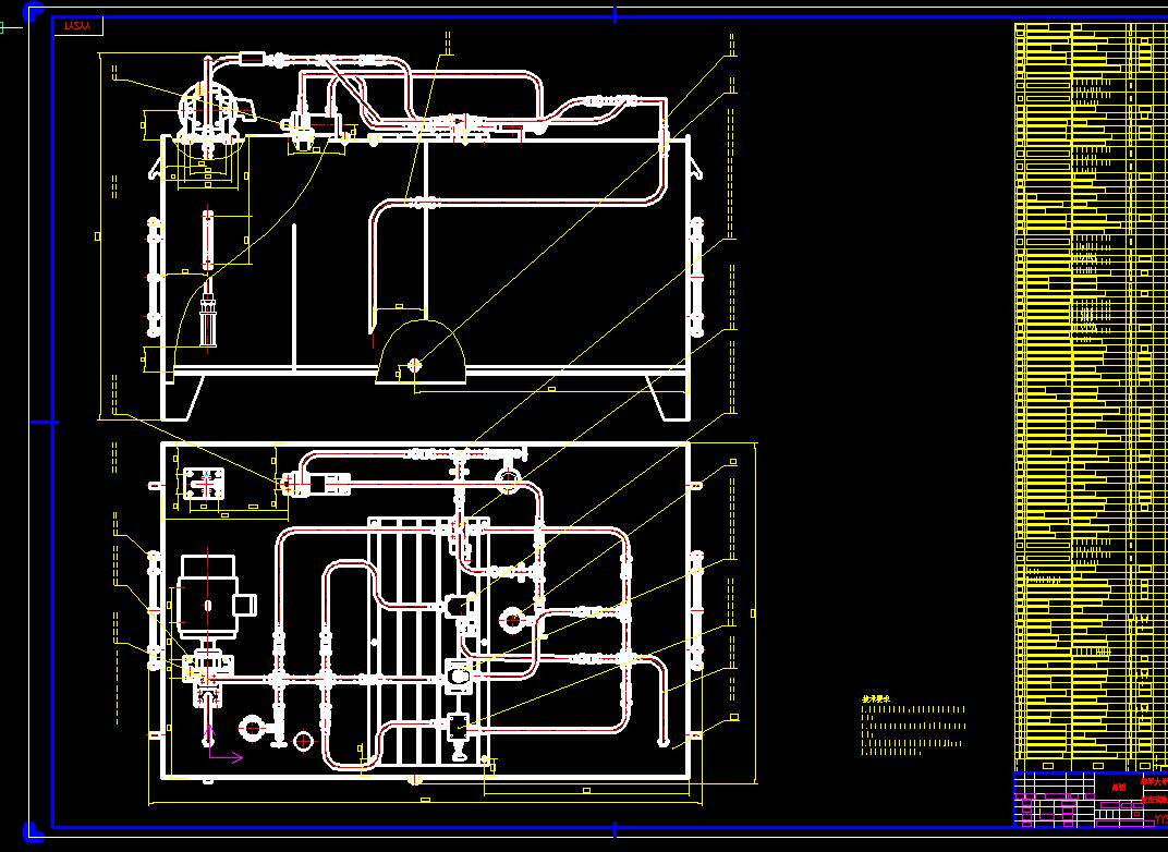 液压试验台设计2d图机械cad素材