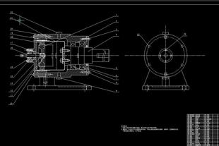 谐波齿轮减速器的设计2D图机械CAD图纸