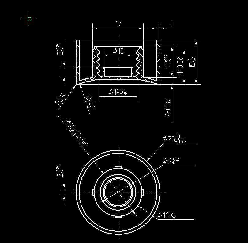 雪碧瓶盖注塑模具设计2D图机械CAD图纸