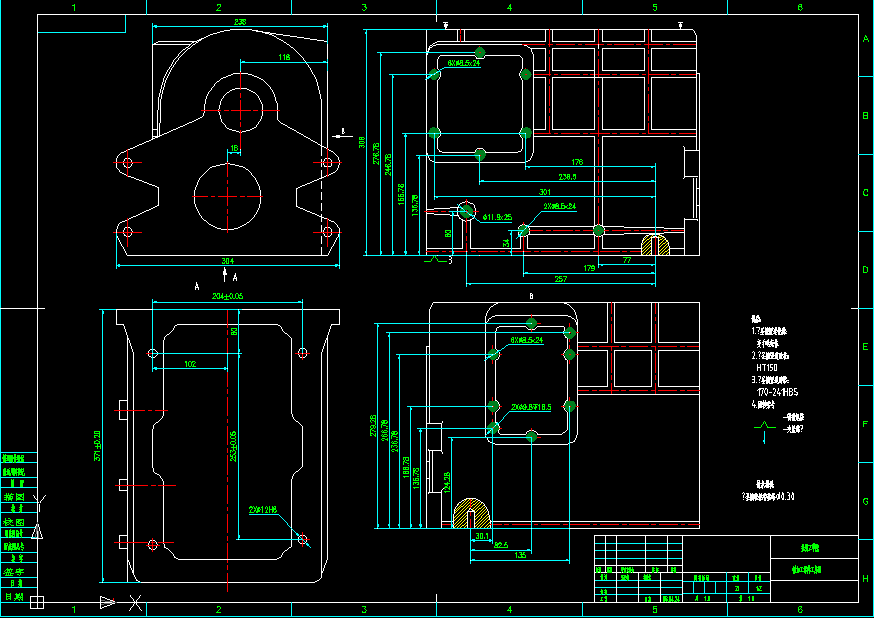 变速箱壳体组合机床夹具设计2d图机械cad 说明素材