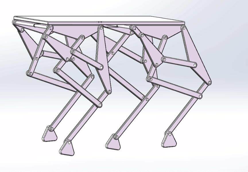 四足仿生机器马设计2d图机械cad 说明素材