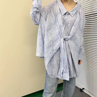 浮世绘衬衫套装夏季休闲套装女2024新款衬衫amp短裤套装