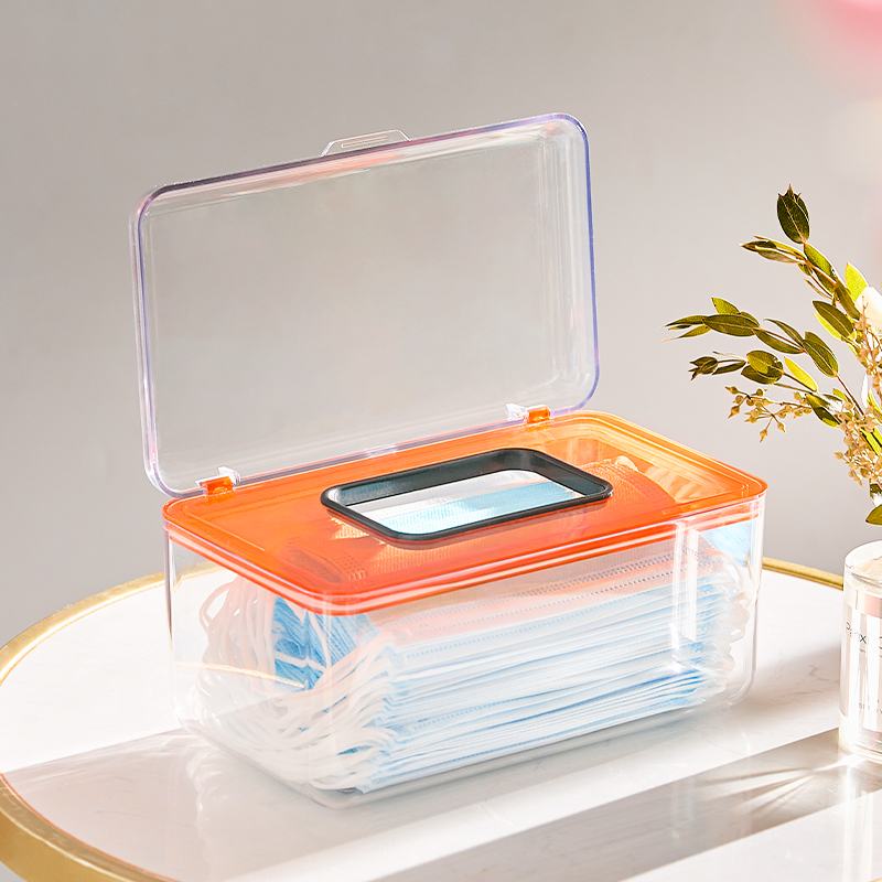 透明口罩收纳盒玄关家用成人大容