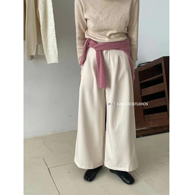 东大门舒适高腰设计休闲裤