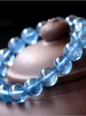 巴西进口蓝水晶托帕石手链