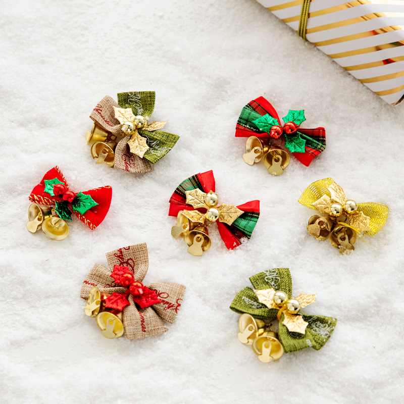 诺琪会响铃铛圣诞蝴蝶结diy材料