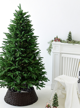 诺琪圣诞树豪华加密PE叶混合裸树1.5米1.8圣诞节自动树绿色仿真树