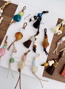 挂饰鞋服包包配件复古流苏毛绒鞋花鞋扣包挂手机挂手工编织跨境新