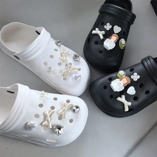 甜美珍珠蝴蝶结洞洞鞋鞋花天使猫眼爱心DIY鞋扣芭蕾鞋通用配饰