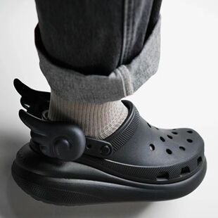 洞洞鞋配饰crocs可爱立体天使翅膀鞋花云朵鞋扣梦幻装饰diy可拆卸