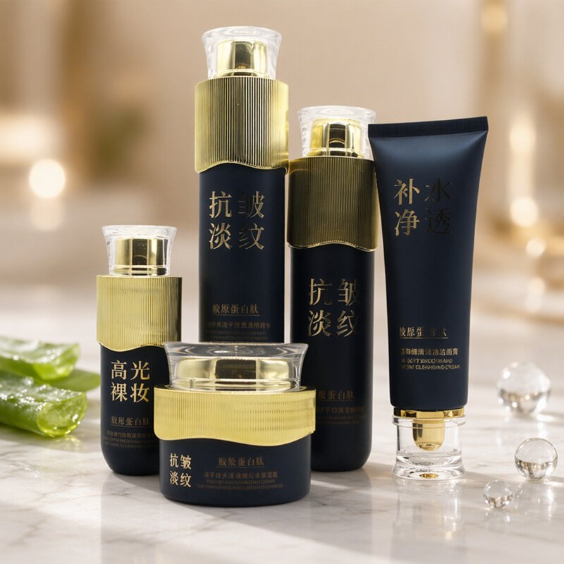 贝都因胶原蛋白肽护肤品套装淡干纹抗皱补水保湿提亮肤色滋润面部