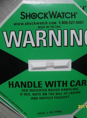 全国包邮Shockwatch防震标签100G绿色TILTWATCH冲击指示器感应器