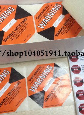 现货10个包邮SHOCKWATCH橙色75G防震动标签TILTWATCH物流监控器