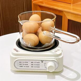 多功能玻璃料理把手杯片口碗可直火迷你小锅耐热杯子透明调料碗