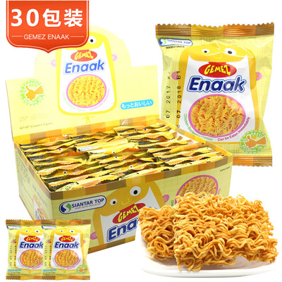 印尼进口零食 Gemez Enaak 小鸡烧烤鸡肉味干脆面点心面方便面16g