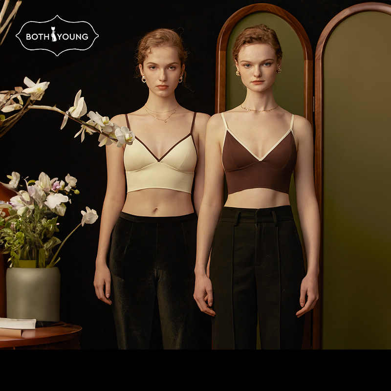 宝诗嫣法式无钢圈无痕背心式内衣