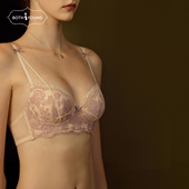 宝诗嫣法式 新款 蕾丝小胸内衣薄款 聚拢显大女士文胸性感胸罩套装