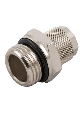 意大利安耐 铜镀镍外螺纹直通快拧接头1000/20 直/锥螺纹AIGNEP