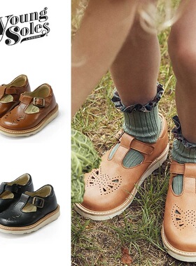 清仓特价 young soles儿童英伦复古风格真皮牛皮鞋单鞋公主鞋现货