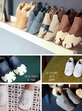 荷兰Boumy 纯手工真皮软底婴儿宝宝学步鞋步前鞋春秋单鞋一脚蹬