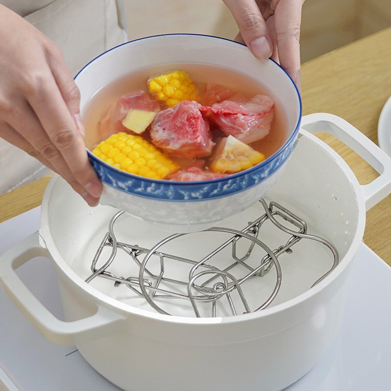 日本可伸缩蒸架厨房多功能304不锈钢折叠蒸笼隔水蒸菜折叠高脚架,厨房/烹饪用具,蒸格/蒸片/蒸架,淘宝优惠券,粉丝福利购,淘宝优惠卷