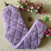 加绒加厚长毛绒家居保暖休闲纯色长裤 秋冬季 女法兰绒三层夹棉睡裤