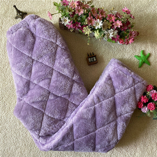 加绒加厚长毛绒家居保暖休闲纯色长裤 秋冬季 女法兰绒三层夹棉睡裤