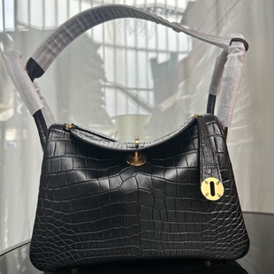 2025秋季新品鳄鱼皮26厘米林迪时尚优雅轻奢单肩斜挎女包