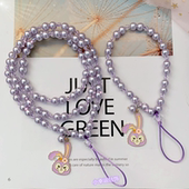 原创设计编织水晶长短手机挂件玻璃珍珠手挂绳可爱挂饰防摔通用女