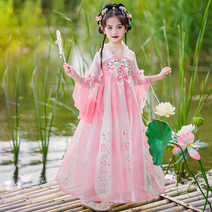 儿童汉服女童2024新款春夏女童古风超仙汉服襦裙中国风唐装儿童
