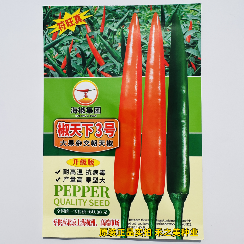 海南椒天下4号朝天椒种子高产抗病大果型椒天下3号辣椒孑四季食用