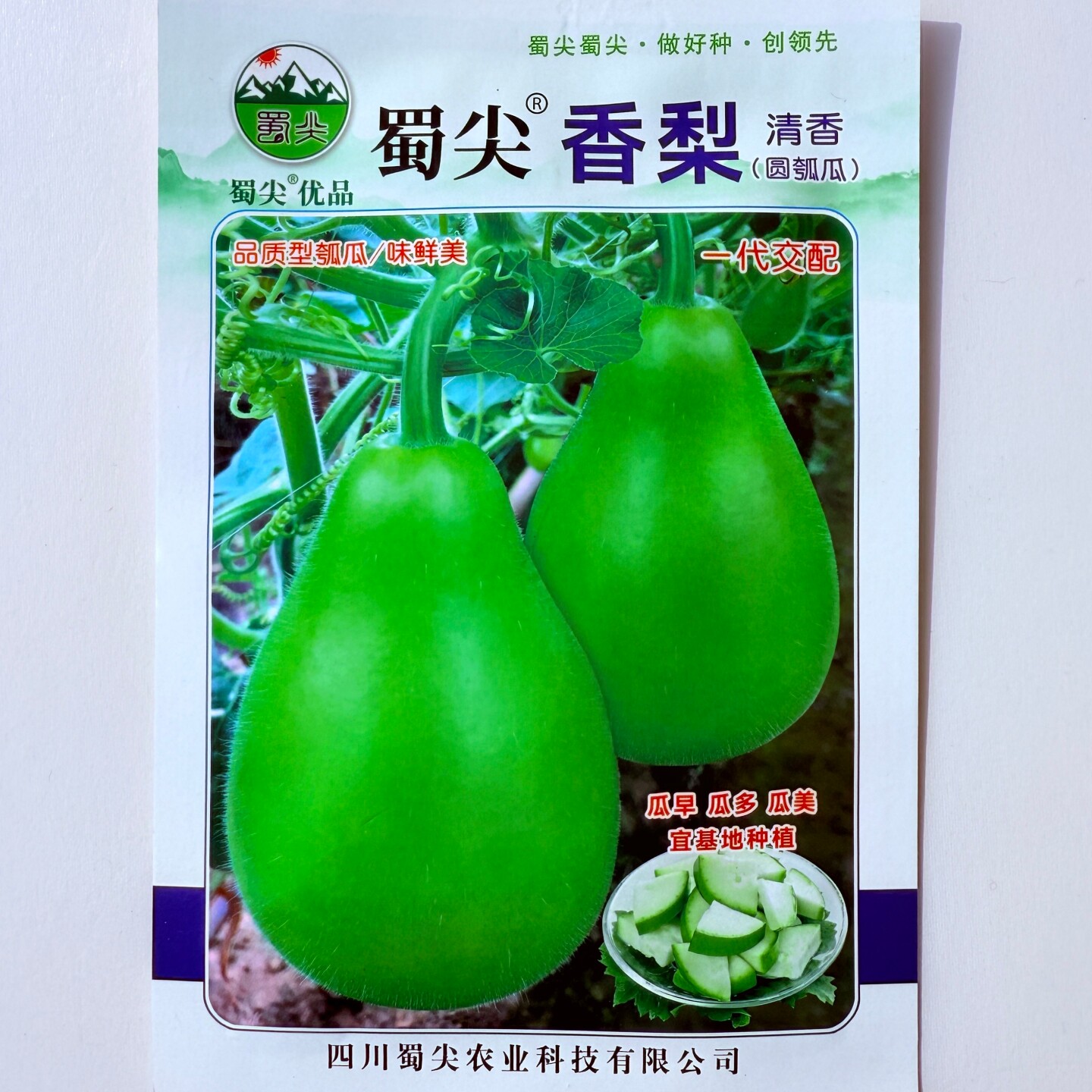 蜀尖香梨清香圆瓠瓜种子高产早中熟嫩绿皮瓠子种籽农家春夏秋季播