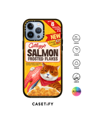 香港代购Casetify Catllogg's SALMON适用iPhone13/12/Pro/Max