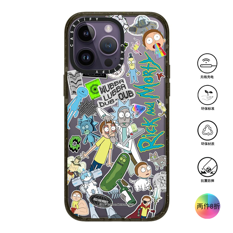 香港代购Casetify Rick and Morty瑞克和莫蒂适用iPhone14/13/12/Pro/Max手机壳-封面