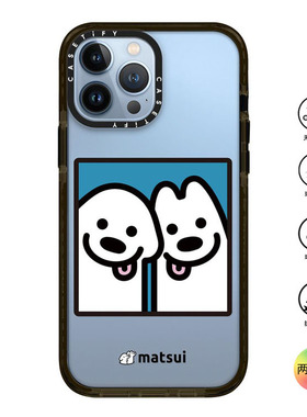 香港代购Casetify Cheek-to-cheek白色小狗适用iPhone14/13/12/Pro/Max手机壳