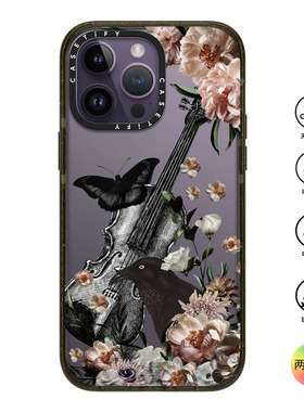 香港代购Casetify  BLACK WEDNESDAY黑色蝴蝶适用iPhone15/14/13/12/Pro/Max手机壳