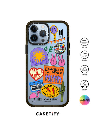 香港代购Casetify BTS Dance贴纸适用iPhone13/12/Pro/Max手机壳