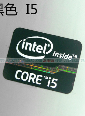 全新原装黑色I5笔记本贴纸INERT性能电脑标签二代CORE标志 I5标贴