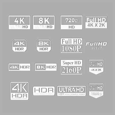 高清视频4K8K金属贴纸