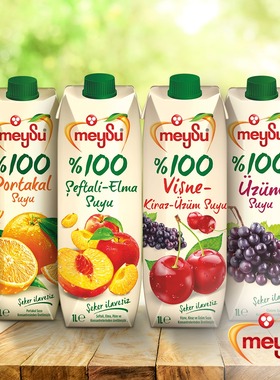 【原装进口】meysu土耳其梅苏混合果汁橙汁苹果汁1000ml*2瓶宴会