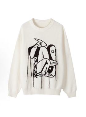 INXX Standby兔年主题系列流苏套头针织衫男女同款杏色XMD1060497