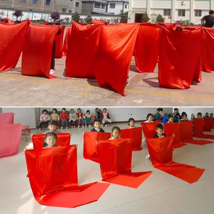 表演绸缎红布专业跳舞红色方巾正方形红绸布中国红舞蹈道具布方巾
