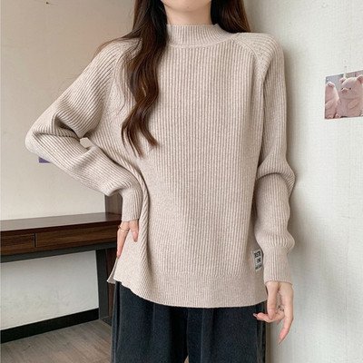 半高领针织衫女秋冬毛衣