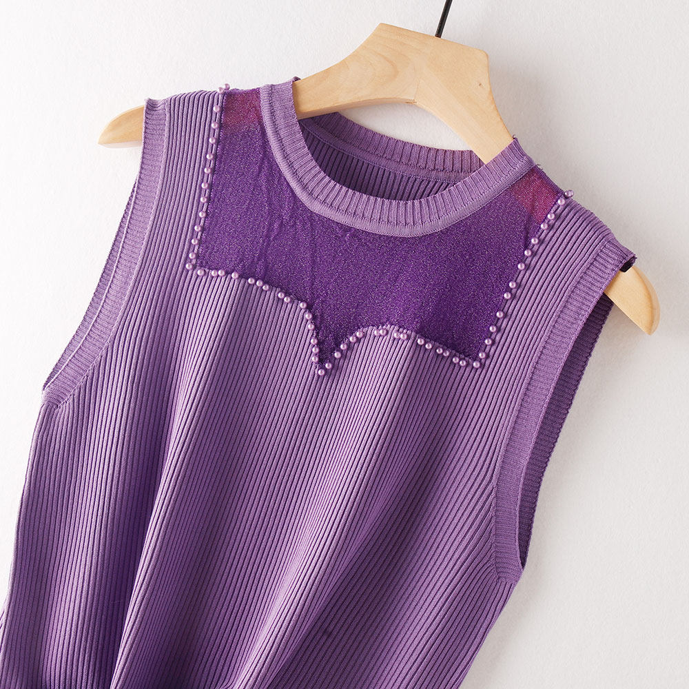 加肥加大码针织吊带背心女夏新款内搭无袖钉珠上衣蕾丝拼接打底衫,女装/女士精品,大码内搭,淘宝优惠券,粉丝福利购,淘宝优惠卷