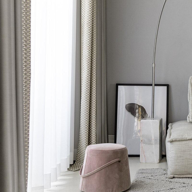 轻奢提花拼接撞色窗帘遮光布2019新款大气客厅北欧风卧室定制挂钩|ruв категории домашний ткань, занавес, занавес и аксессуары, Настроить занавес - от Buy2taobao.com для оказания профессиональной услуги покупки агента Taobao