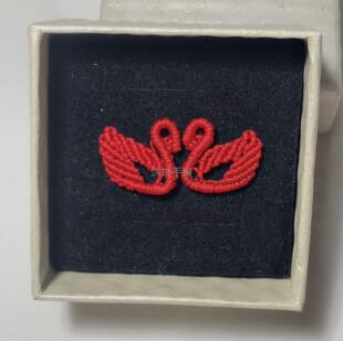 昕昕 原创设计手工编织红色天鹅耳线耳环耳饰耳绳防过敏 包邮